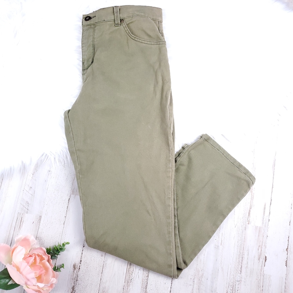 Olive green Gloria Vanderbilt straight leg jeans